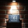 Badgemaster Modern Anthracite House Number Sign Plaque Stainless Steel Standoffs
