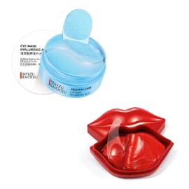 60 Parches Ojos + 20 Para Labios Colágeno Ácido Hialurónico