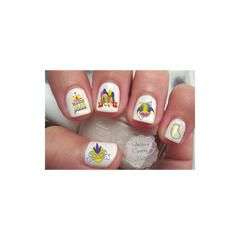 Mardi Gras Nail Art Decals