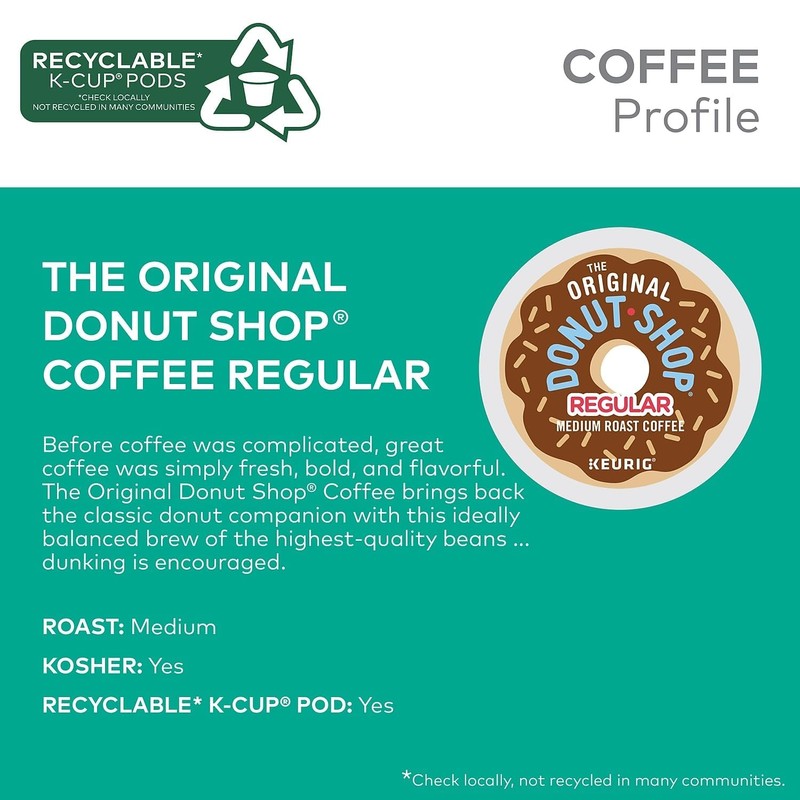 The Original Donut Shop Regular Keurig Single-Serve K-Cup Pods, Medium