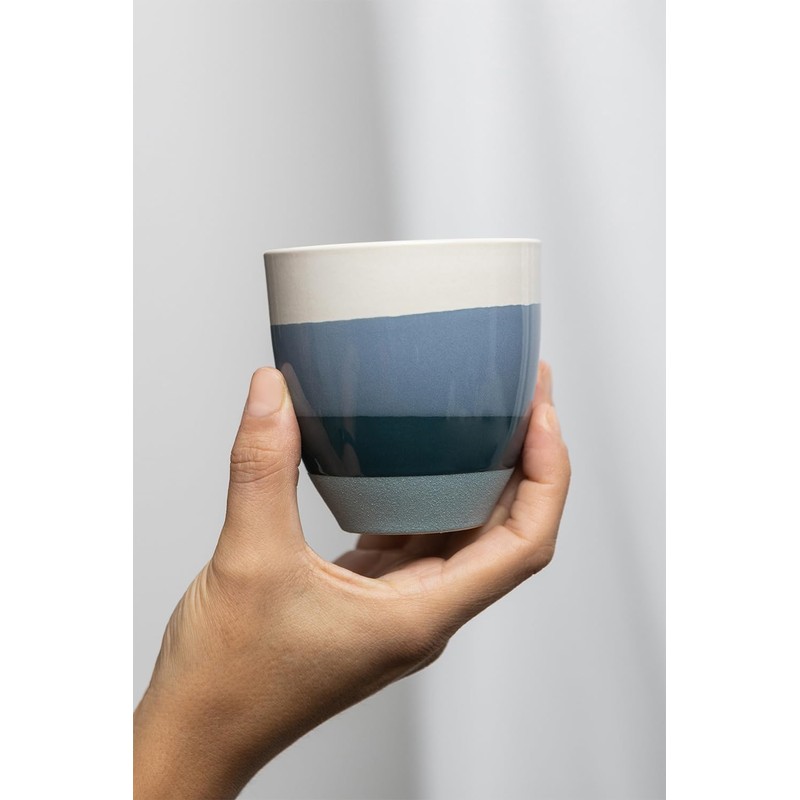 Tranquillo Set of 2 Stripes Cups for Tea, Coffee and