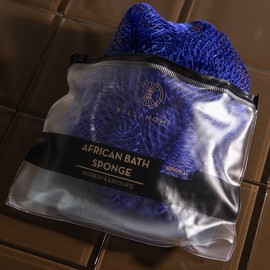 African Exfoliating Net Sponge, Ethically Sourced from Nigeria:_Navy blue
