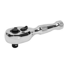 Sealey Ak660S Stubby Ratchet Wrench 1/4Sq Drive Pear-Head Flip Reverse