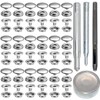 18 Sets 15mm Jumper Hooks Stainless Steel Metal Buttons (with