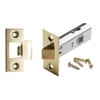 DecorAndDecor Tubular Mortice Latch Operated by Lever Handles (44mm-64mm, Brass)