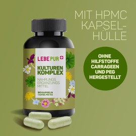 Lebepur Kulturen Complex Capsules, 90 High Dose Capsules with 30 Bacterial Strains, 3 Month Supply, Only 1 Capsule per Day, Gastric Juice Resistant Capsule Case, No Additives and Fillers