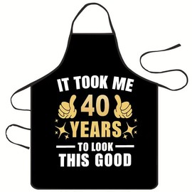 Funny Birthday Gifts, 40th Waterproof Apron for Men Women Kitchen Chef Cooking BBQ Aprons, Birthday Father’s Mother's Day Grilling Gifts
