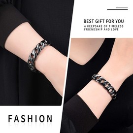 Urn Bracelet for Ashes - Cremation Urn Bracelet for Human Ashes for Men - Silver Cuban Link Bracelet Cremation Jewellery for Ashes Urn Keepsake Memorial Ash Holder Bracelet, Stainless Steel, No