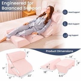 WSOFRALC 5PCS Orthopedic Wedge Pillow Set for After Surgery