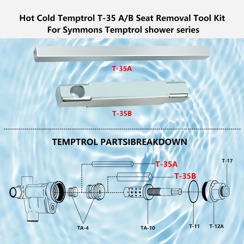 Hot Cold Temptrol T-35-A/B Seat Removal Tool Kit for Symmons