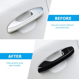 DLOVEG Exterior Door Handle Cover Compatible for Kia Sportage 2017 2018 2019 2020 2021 2022 Accessories Door Handle Protector Trim with 2 Sensors Openings Golssy Black
