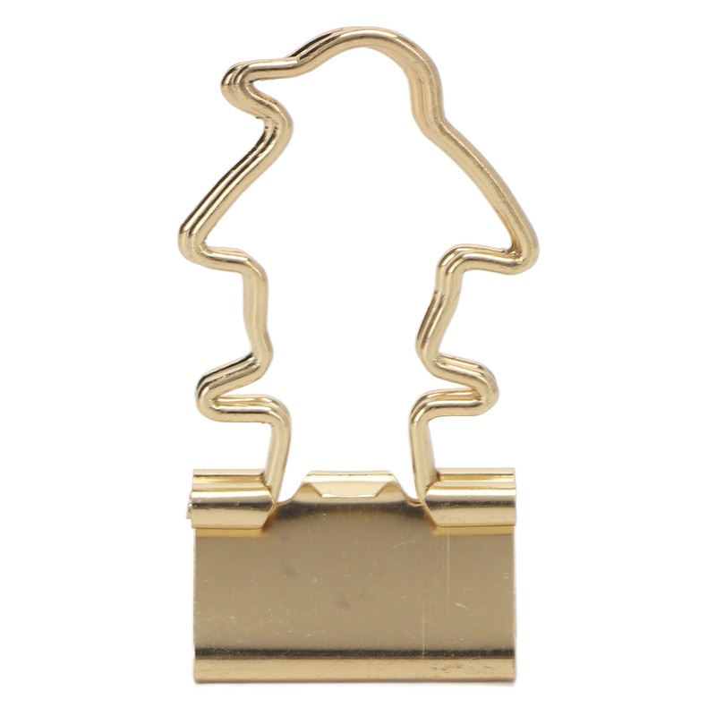 100Pcs Binder Clips Hollow Penguin Shape Sturdy Metal Small Binder