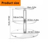 3 Layer Acrylic Round Clear Cupcake Stand for Birthday, Anniversary,
