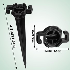 CXLHO - Juego de 100 estacas de plástico para patio de Navidad de 4.5 pulgadas para luces de Navidad C7 C9 al aire última intervensión, estacas de luz universales de Navidad para luces navideñas al aire última intervensión en camino, césped, entrada, jar