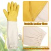 ZONSUSE Premium Goatskin Beekeeping Gloves, Beekeeper Protected Gloves with Ventilated