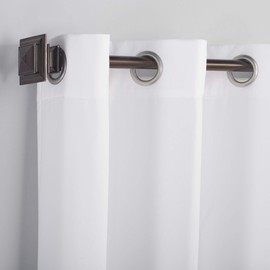 No. 918 Lindstrom Textured Draft Shield Fleece Insulated Energy Efficient Grommet Curtain Panel, 40" x 84", White