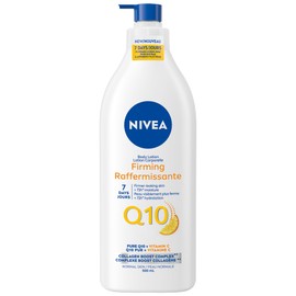 NIVEA Q10 Firming Body Lotion for Women with Q10 and Vitamin C, 72-Hour Body Moisturizer for Normal Skin Types, Quick-Absorbing, 500 mL Bottle