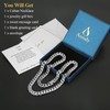 Aoody Mens Cuban Link Chain Necklace, Silver Stainless Steel Chain