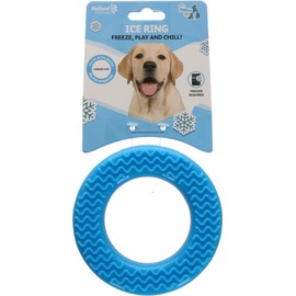 CoolPets Ice Ring - Hundespielzeug - Ø 12 cm - Kühlung - Kauspielzeug - Blau