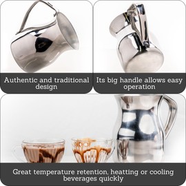 IMUSA USA GAU-80232W Aluminum Chocolatera 2-Quart, Silver