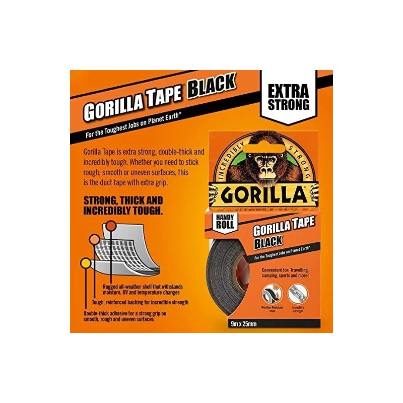 Gorilla Tape To Go Cinta Adhesiva 2.65 Cm X 9.14