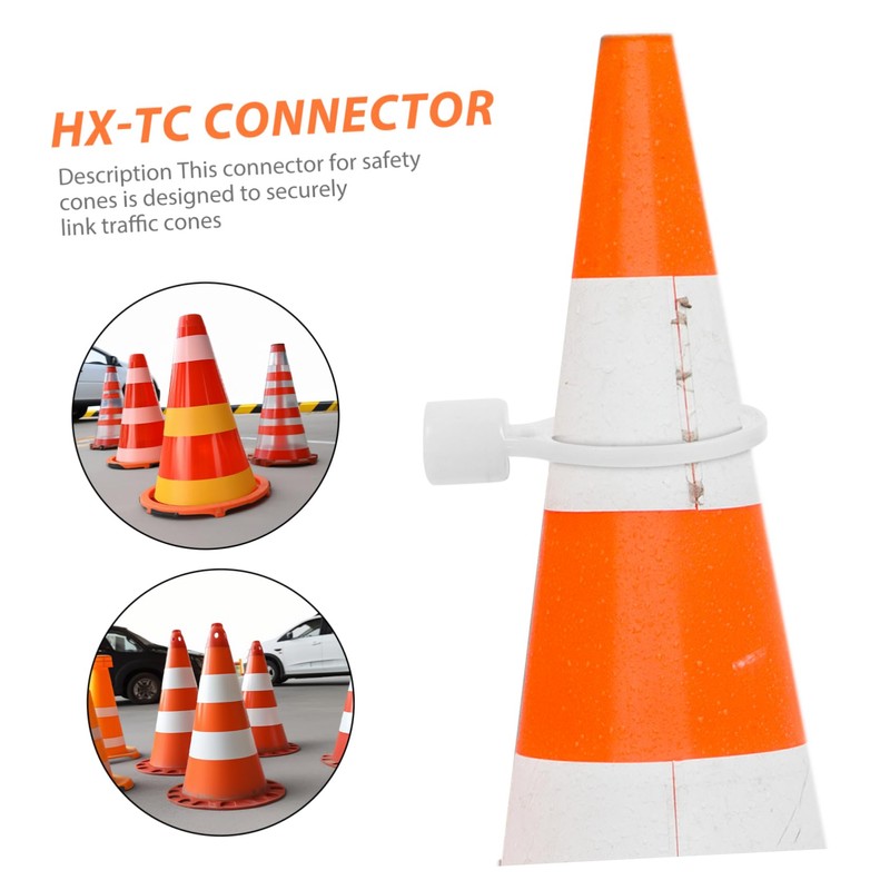 ULTECHNOVO 6pcs Traffic Cone Connectors Safety Barrier Rings for Sports