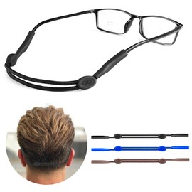 etoper Glasses Strap Sunglasses Strap Eye Glasses Holder Cable Eyeglasses Strap for Men Women, Sports Eyewear Retainer Eye Glasses Strap Holders(Black,Blue,Brown)