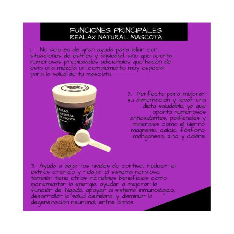 SPM Superalimentos Para Mascotas Superfoods En Polvo Mezcla Natural Relajante