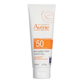 Eau Thermale Avène Mineral Sunscreen Broad Spectrum SPF 50 Face and Body Lotion 4.23 fl. Oz.