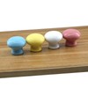Zerniple Pink Round Ceramic Handle Pull Door knobs Cabinet Handles