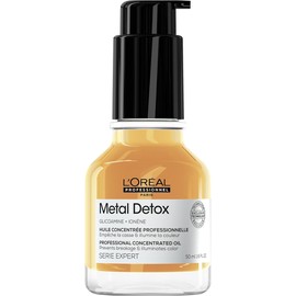 L'Oréal Professionnel Metal Detox | Aceite concentrado anti-metales | Previene el quiebre y preserva el color del cabello | Con protección térmica | Tecnología de glicoamina patentada | Para todo tipo de cabello con quiebre y/o procesos de color como balayage | 50ml