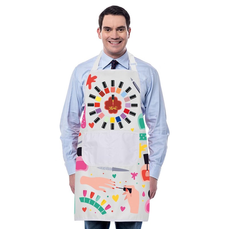 BNQL Nail Tech Apron With Pockets - Waterproof Salon Aprons