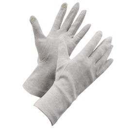 Glove Depot Organic Cotton UV Gloves, 5-fingers, Luoyang Dyeing, Mother's Day Gift, Gift, Cute, Cute, Arm Cover, Stylish, Moisturizing, Constitution Black