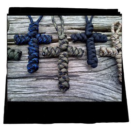 Paracord Pocket Cross, Military/Law Enforcement Pocket Cross, Deployment Gift, Teen New Driver Gift (SINGLE) OR (SET OF FIVE)