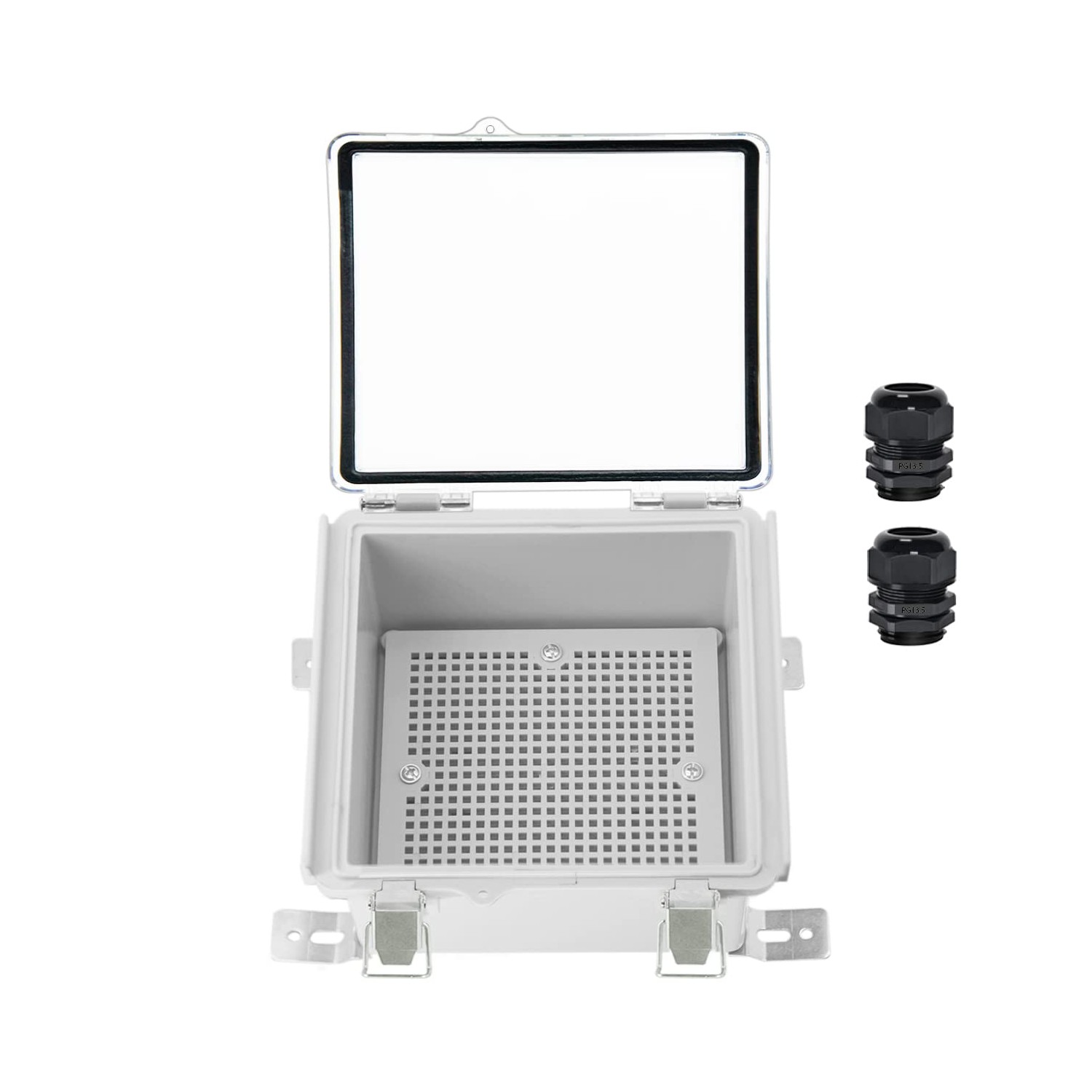 Zulkit Junction Box IP67 Waterproof Electrical Box Hinged Clear Cover ...