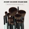Jessup Set 10 Brochas para Maquillaje Doble Punta para Rostro