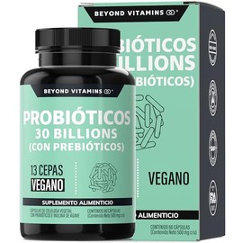Probioticos 30 Billion UFC  Prebióticos  inulina de agave  13 cepas  Con Tecnología de microencapsulación de 4 capas  Para Hombres y Mujeres  Sin...  