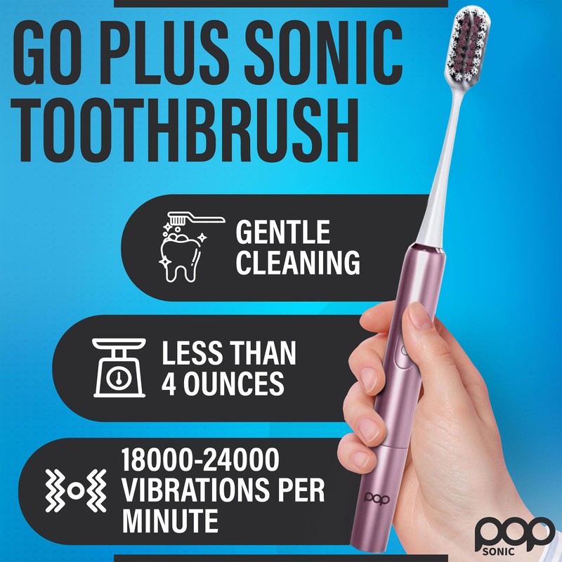 Go Plus Sonic Toothbrushes for Adults w/Electric Toothbrush Case -