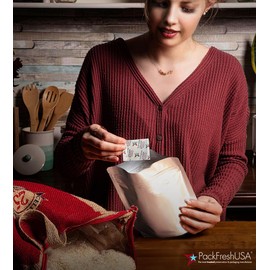 PackFreshUSA: 30 Pack - 2000cc Oxygen Absorber Packs - Individually Sealed - Food Preservation - Long-Term Food Storage Guide Included