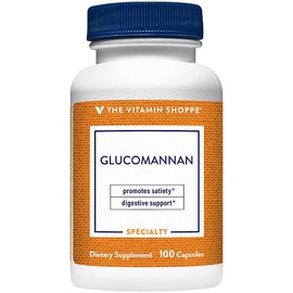 The Vitamin Shoppe Glucomannan 1.99GM, Source Soluble Fiber from (100 Capsules)