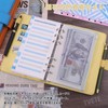 TVETE Money Binder Magnetic Closure Loose Leaf Wallet A6 Binder