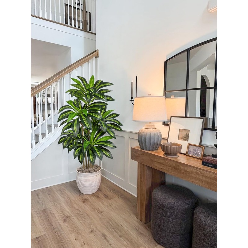 5FT Tall Artificial Dracaena Tree, Lifelike Faux Indoor Fake Floor