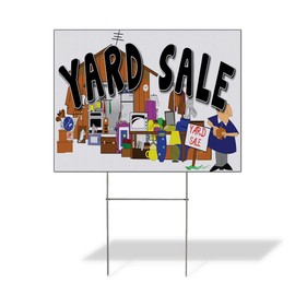 Fastasticdeals Weatherproof Yard Sign Sale Business B Brown Lawn Garden Equipment 24x18 Inches 1 Side Print