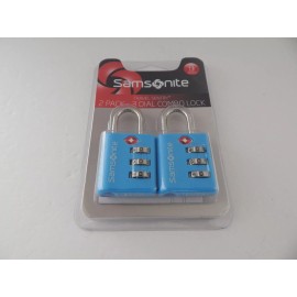 Samsonite New Samsonite Travel Sentry 2 Pack 3 Dial Combination Locks New - Blue