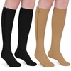 Wegitcs 2 Pairs Zipper Compression Socks for Women & Men,