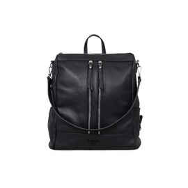 Cheval Firenze Alya Backpack, Genuine Leather Made in Italy (Black)