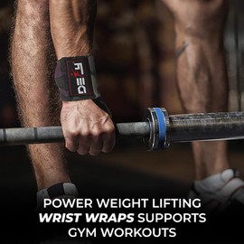 DEFY 18” Weightlifting Wrist Wraps – Professional Fitness Wrist Wraps for Men & Women with Thumb Loop - Wrist Support for Weightlifting, Strength Training, Powerlifting & Bodybuilding (White/Black)