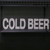 38"x10" Large LED White Cold Beer Sign for Business and