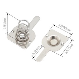 Skweawert 20 PCS AAA/Single-S-Tail Stainless Steel Metal Battery Spring Positive and Negative Conversion Spring Contact Nickeling Plate