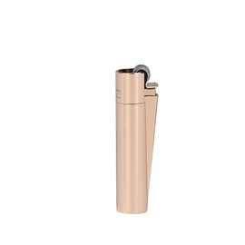 Clipper Classic Large Metal Lighter - CP11 Silver Matte/Shiny Finish, Durable & Refillable with Packing Tool - Iconic Design, Dimensions: 2.5in x 0.55in - 1 Lighter - refillable (Rose Gold)
